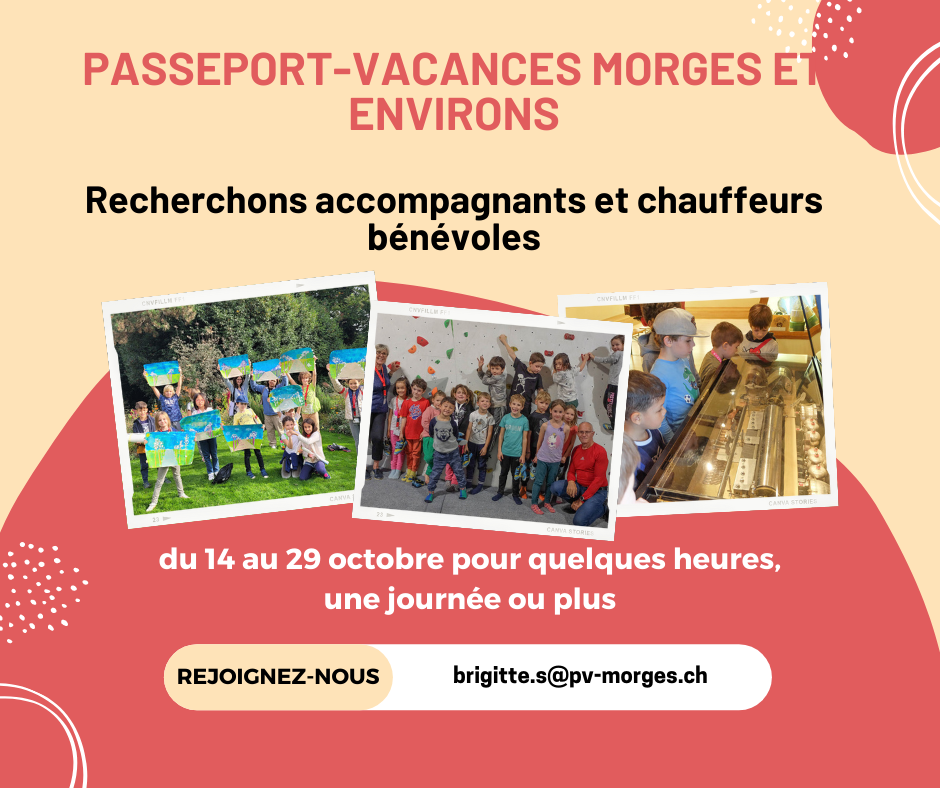 Passeport vacances recherche accompagnants